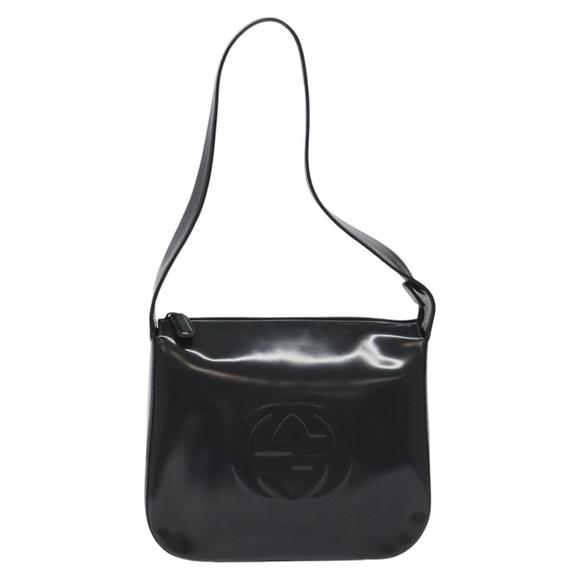 GUCCI Shoulder Bag Patent leather Gray 001 1364 1703 Auth fm4400 - Picture 2 of 16